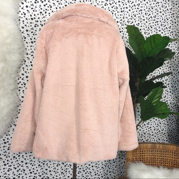 Forever 21 Plus Faux Fur Blush Teddy Bear Jacket - Picture 4 of 7